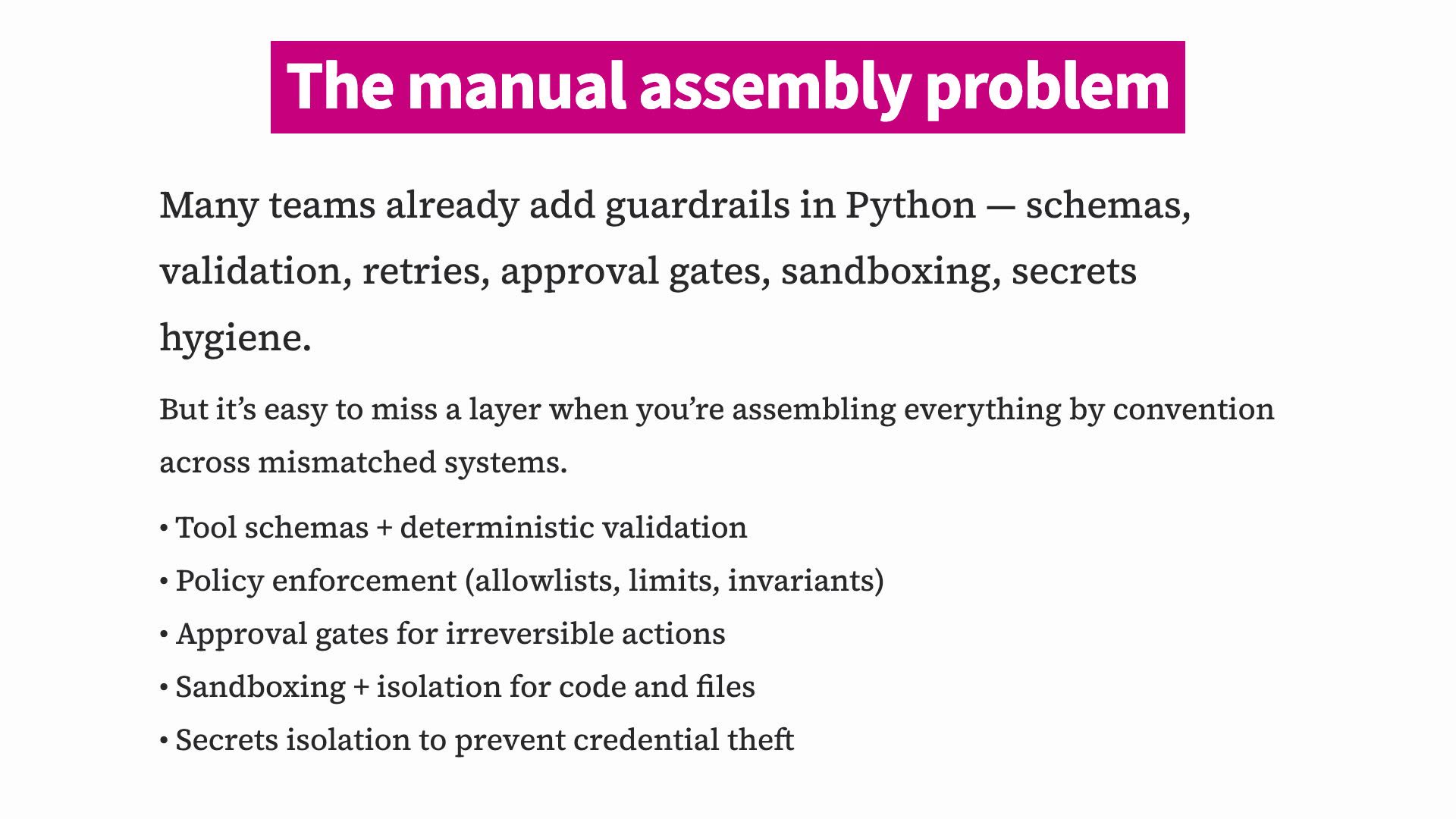 Guardrails for Agent Autonomy poster
